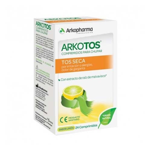 Arkotos tos seca  24 comprimidos sabor limon