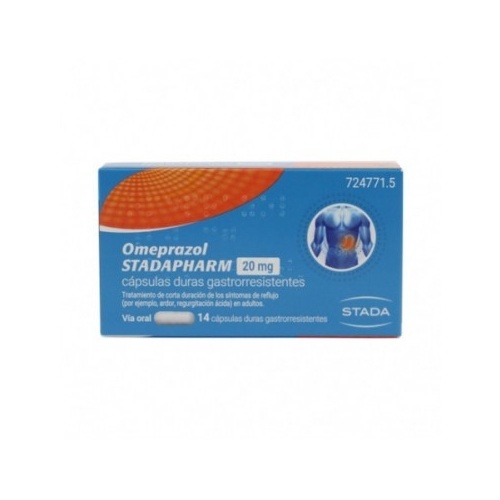 OMEPRAZOL STADAPHARM 20 MG CAPSULAS DURAS GASTRORRESISTENTES   14 cápsulas (Blister PVC/PVDC/AL)