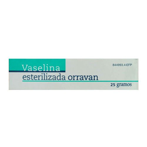 VASELINA ESTERILIZADA PURA ORRAVAN POMADA , 1 tubo de 25 g