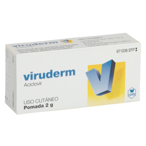 VIRUDERM 50 MG/G POMADA , 1 tubo de 2 g