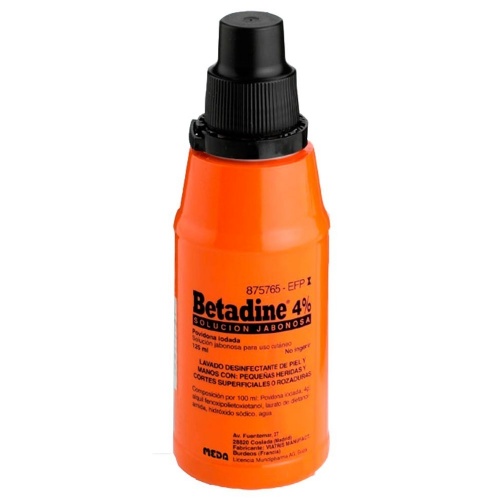 BETADINE JABONOSO 40 MG/ML SOLUCION CUTANEA, 1 frasco de 125 ml