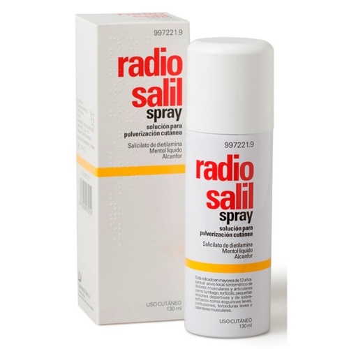 RADIO SALIL SPRAY SOLUCION PARA PULVERIZACION CUTANEA , 1 envase a presión de 130 ml