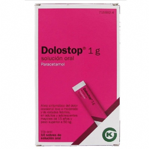 DOLOSTOP 1 G SOLUCION ORAL, 10 sobres