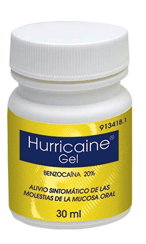 HURRICAINE  200 mg/g GEL BUCAL , 1 frasco de 30 ml