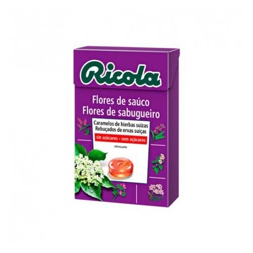 Ricola caramelos sin azucar (1 envase 50 g sabor flor de sauco)